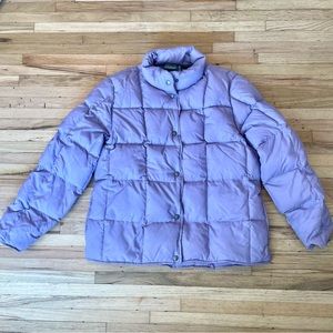 L.L. Bean Vintage Lavender Goose Down Puffer Coat